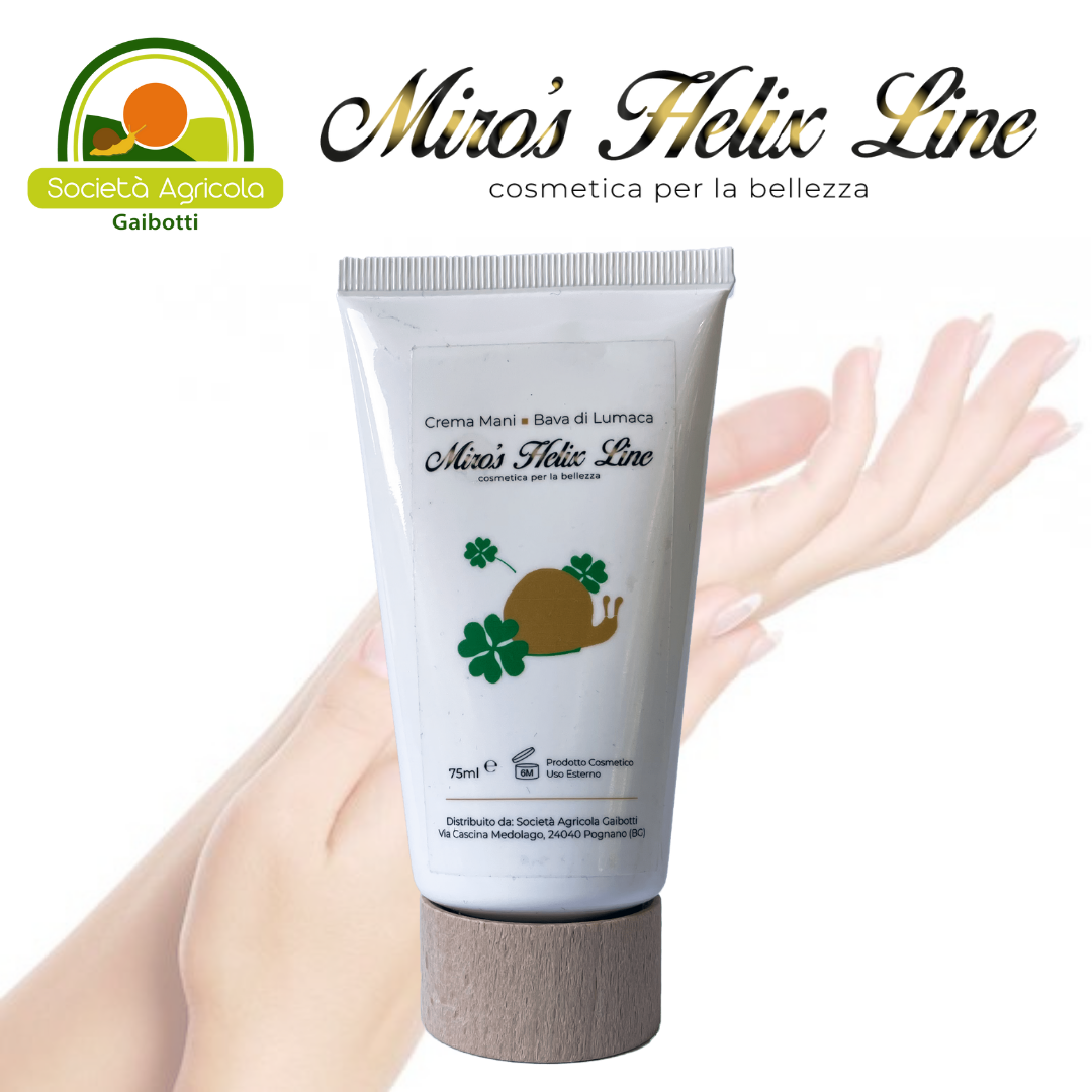 Crema mani nutriente alla Bava di Lumaca. Lenitiva, Idratante per una pelle più morbida