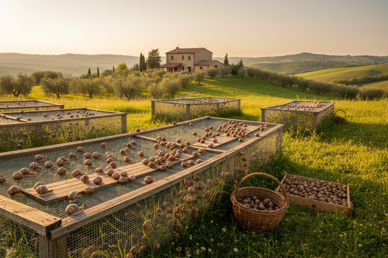 Raccolta Lumache Helix Aspersa – Azienda Agricola Italiana